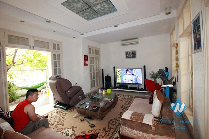 Beautiful house with large garden for rent in Ciputra area, Tay Ho, Hanoi